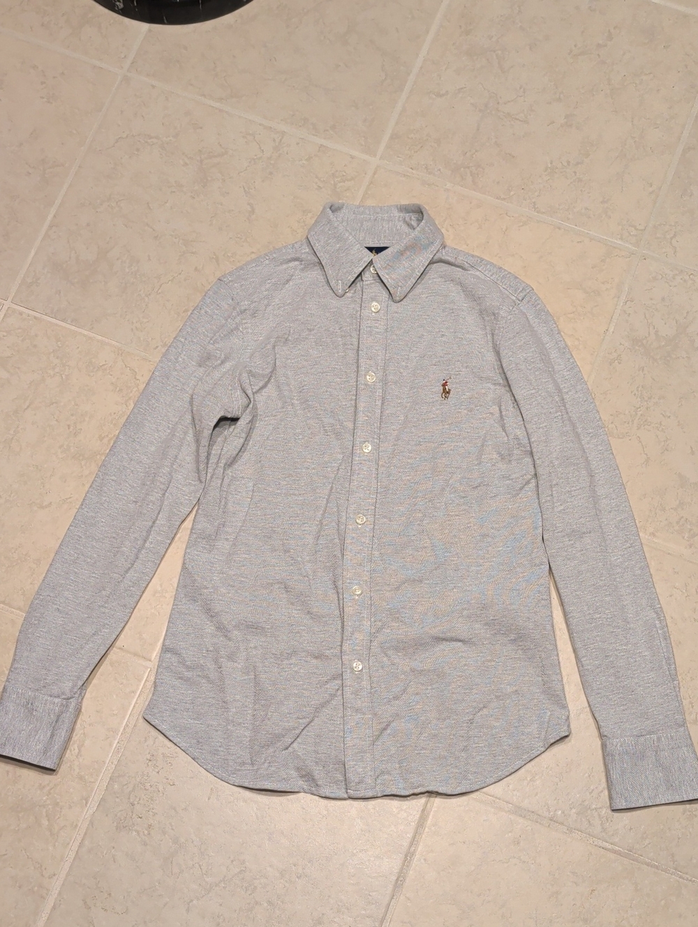 Ralph Lauren Oxford Knit Button Down Long Sleeve